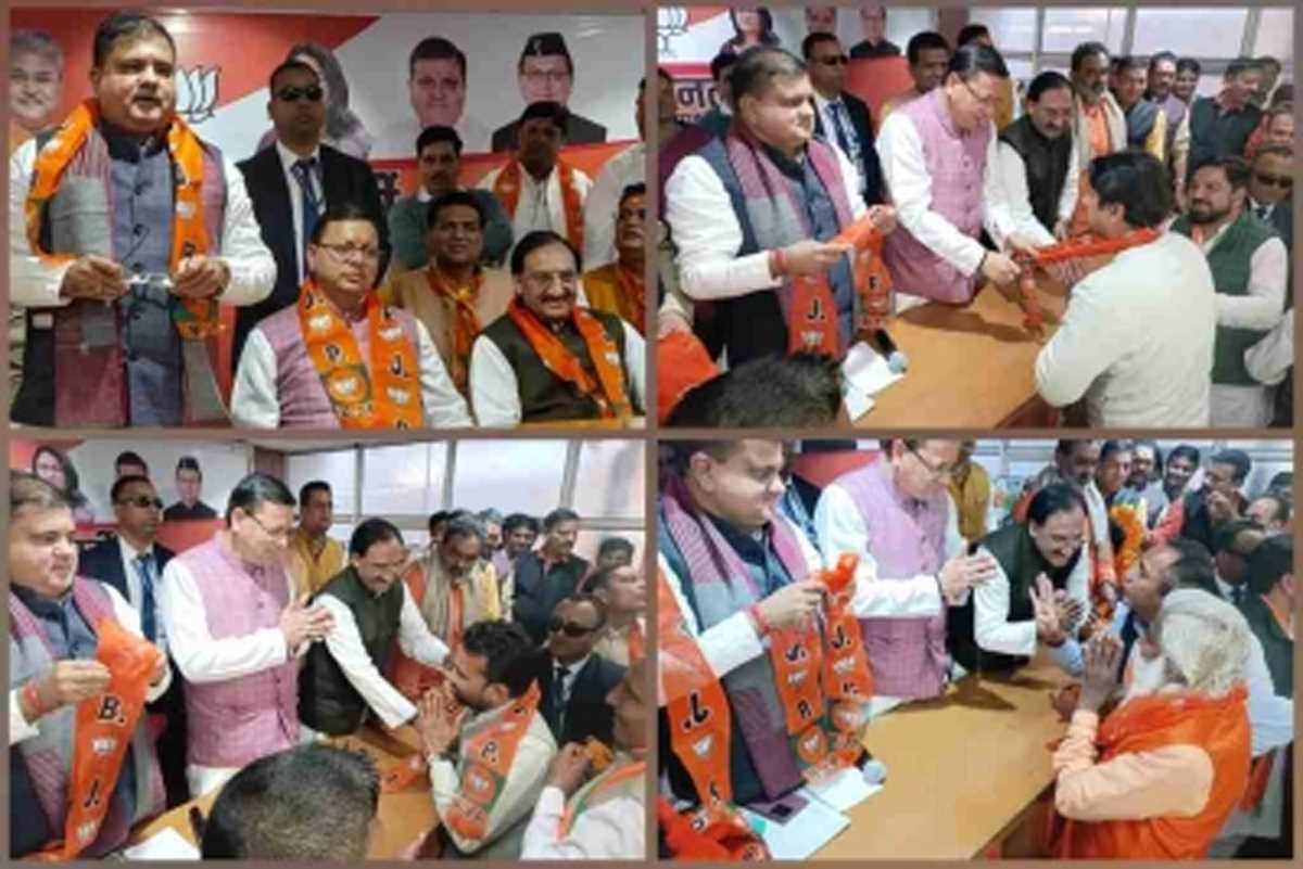 मुख्यमंत्री धामी ने हरिद्वार के कई कांग्रेसियों को भाजपा में शामिल कराया